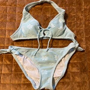 DAFFY waterwear light blue / aqua crochet bikini